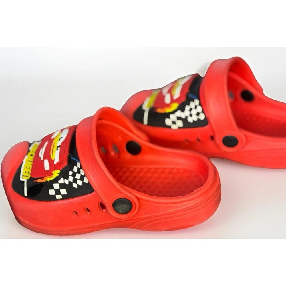 2 Pair Toddler Small 7/8 Clog Shoes Captain America & Disney Pixar Cars McQueen